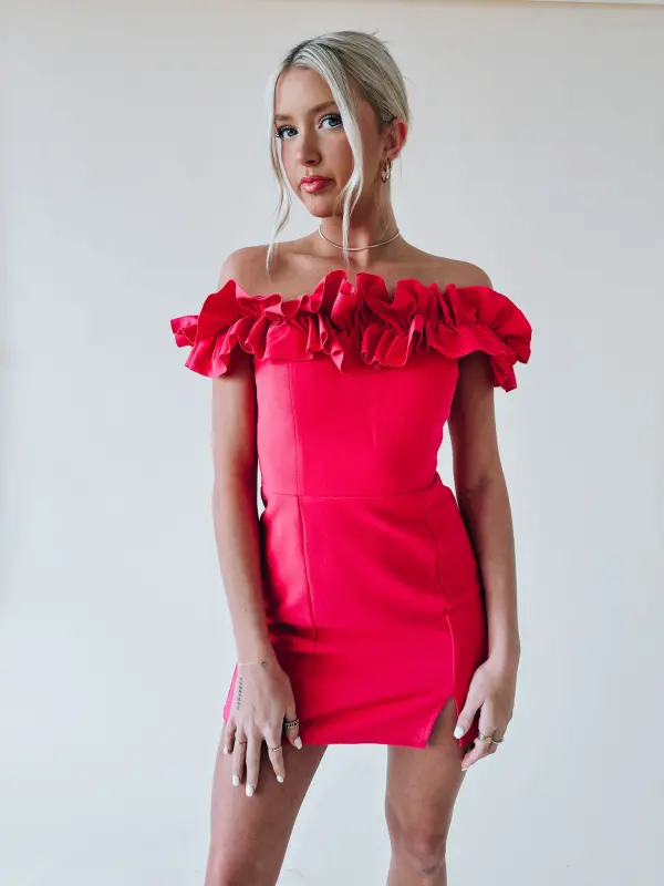 Kelcey Fuchsia Mini Dress-81658