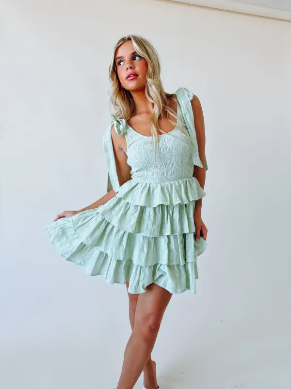 Saylor Tiered Ruffle Mini Dress