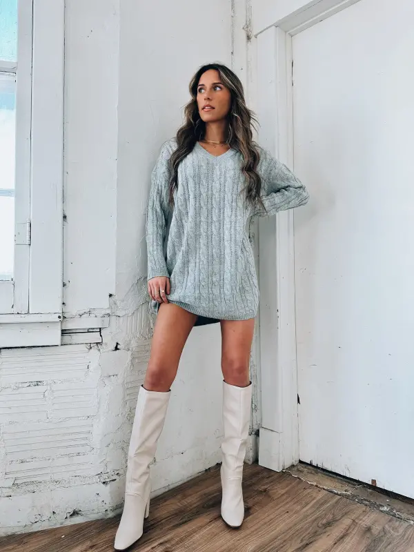 Shannon Grey Sweater Dress