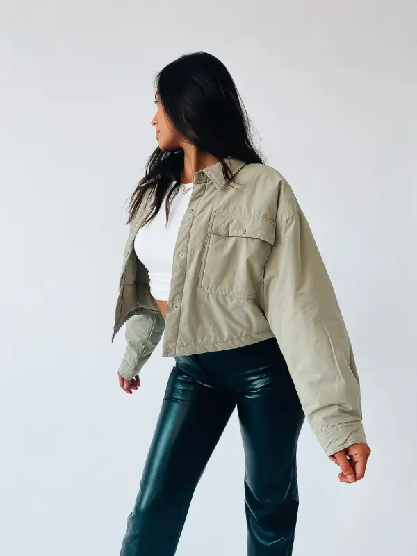 Paxton Sage Cropped Jacket