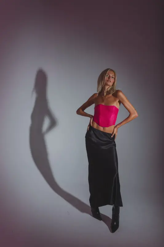 Addie Sequin Strapless Top