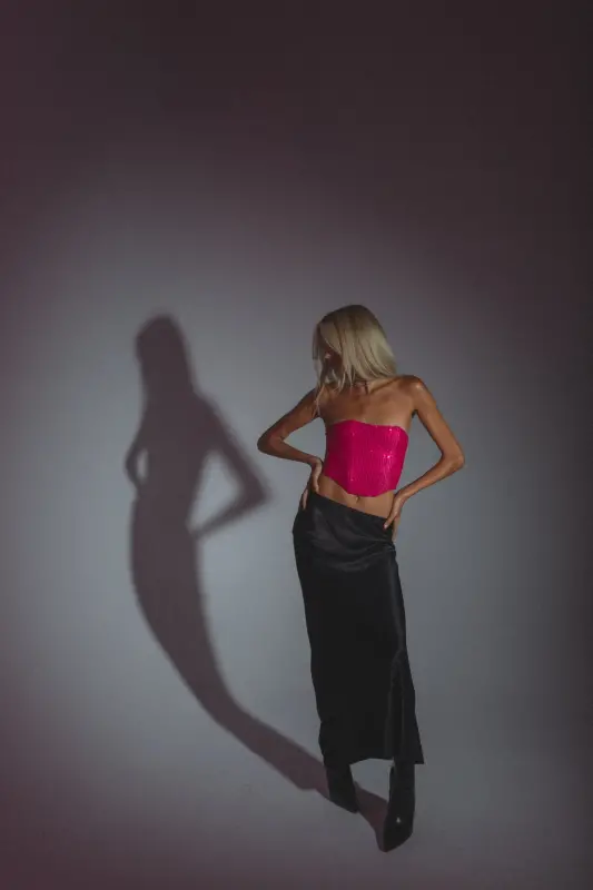 Addie Sequin Strapless Top