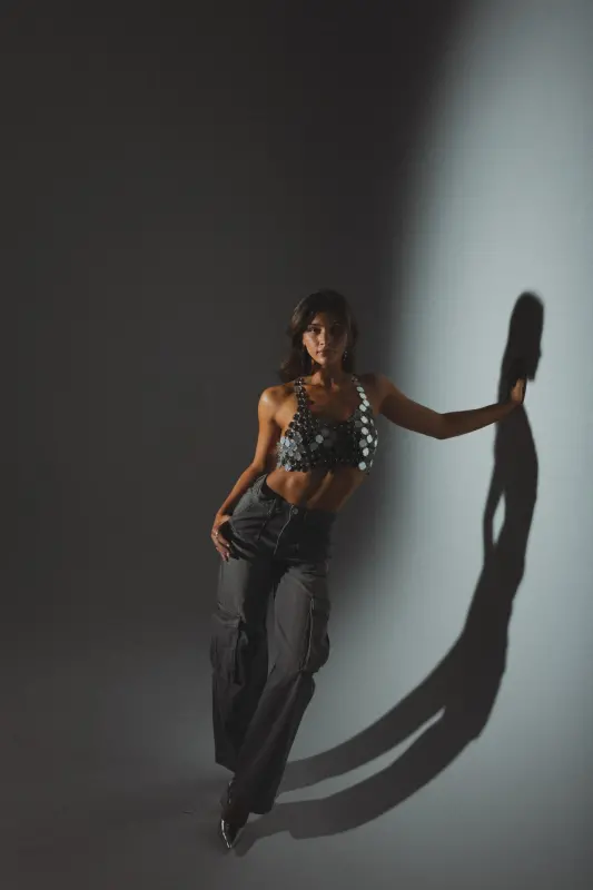 Catiana Metal Crop Top