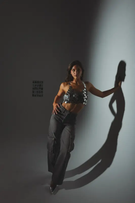 Catiana Metal Crop Top