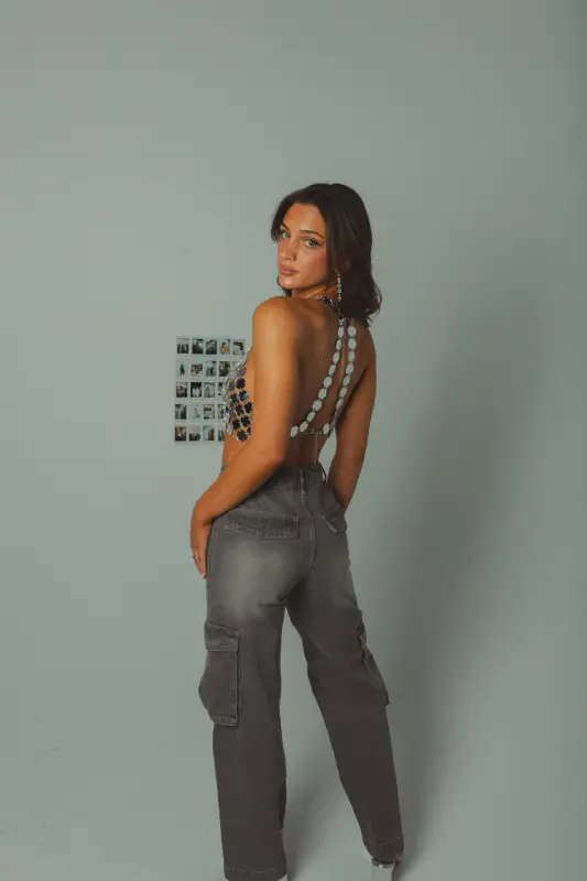 Catiana Metal Crop Top