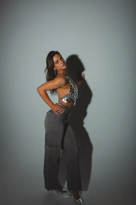 Catiana Metal Crop Top