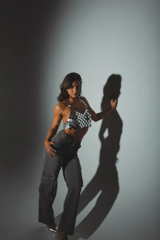 Catiana Metal Crop Top