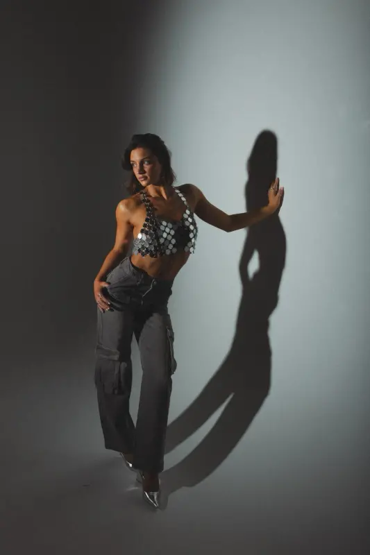 Catiana Metal Crop Top