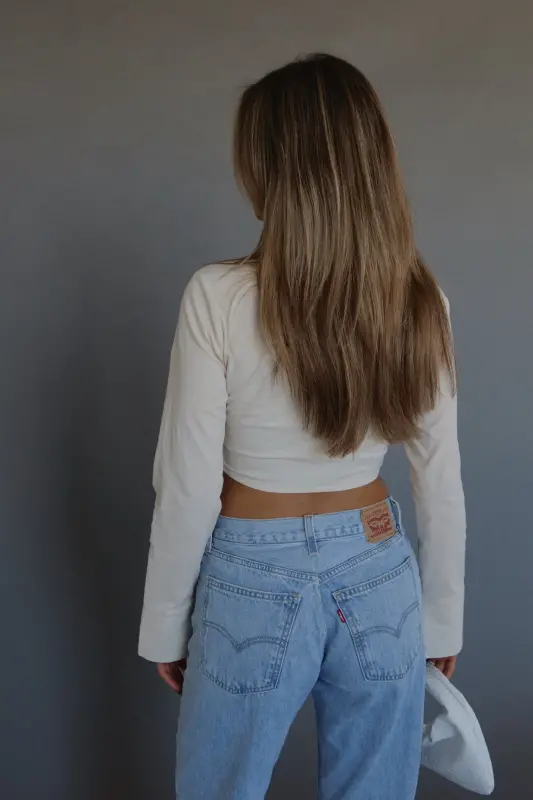 Emory Collared Long Sleeve Top In Taupe