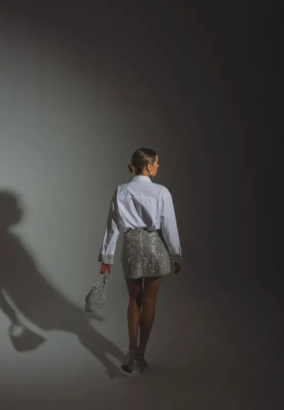 Robbie Button Down Sparkle Top-96343