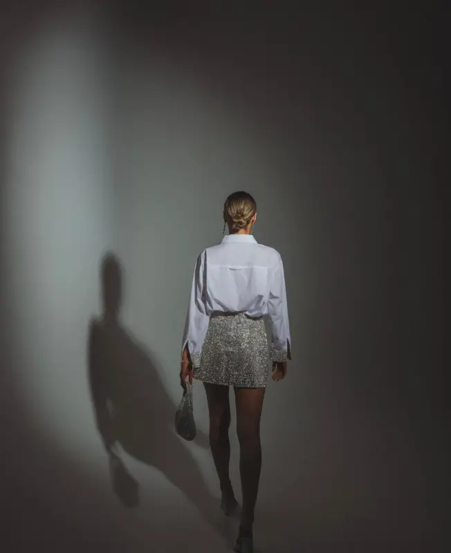 Robbie Button Down Sparkle Top