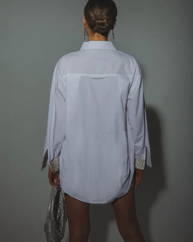 Robbie Button Down Sparkle Top