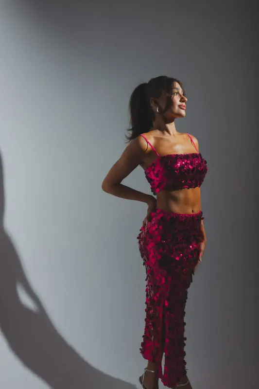 Syd Sequin Crop Top